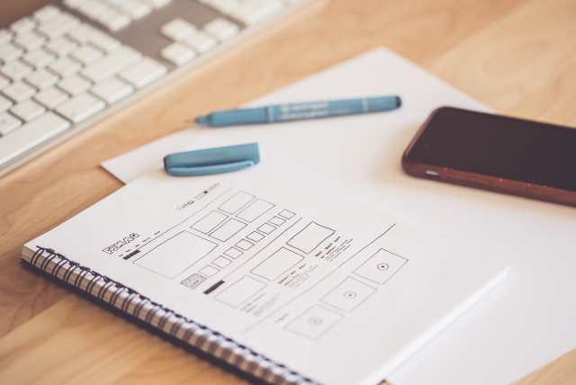 sketching for creating wireframes in Milton